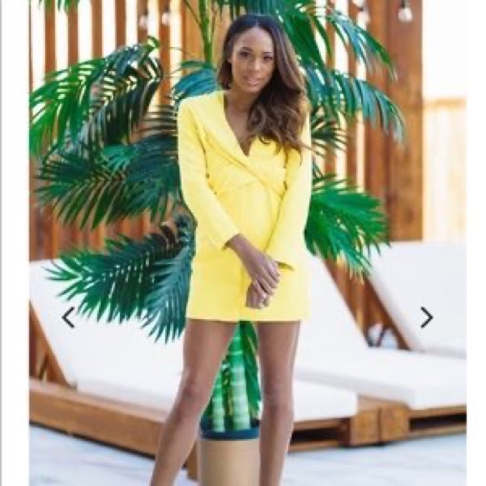 Hazel and Olive Yellow Blazer Dress